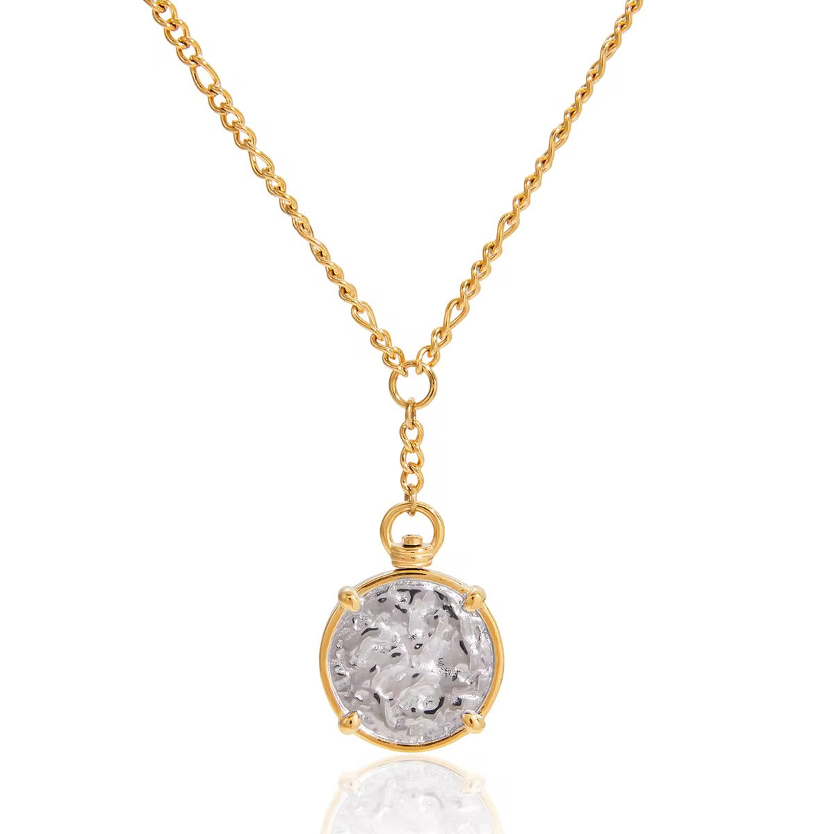Solar Eclipse Duo Pendant Necklace