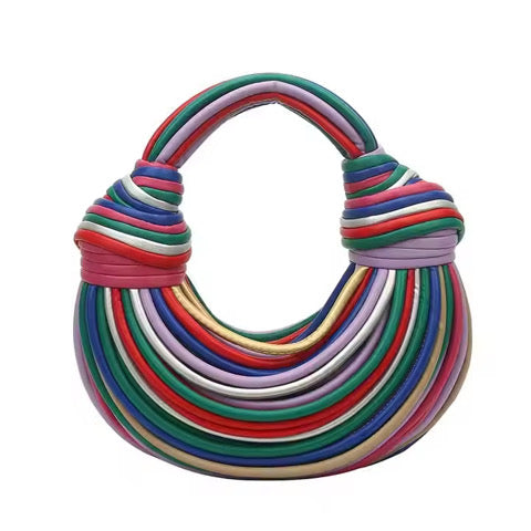 Rainbow Woven Rope Mini Bag