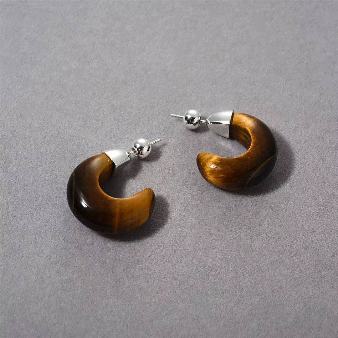 Valencia – Tiger Eye C-Hoops