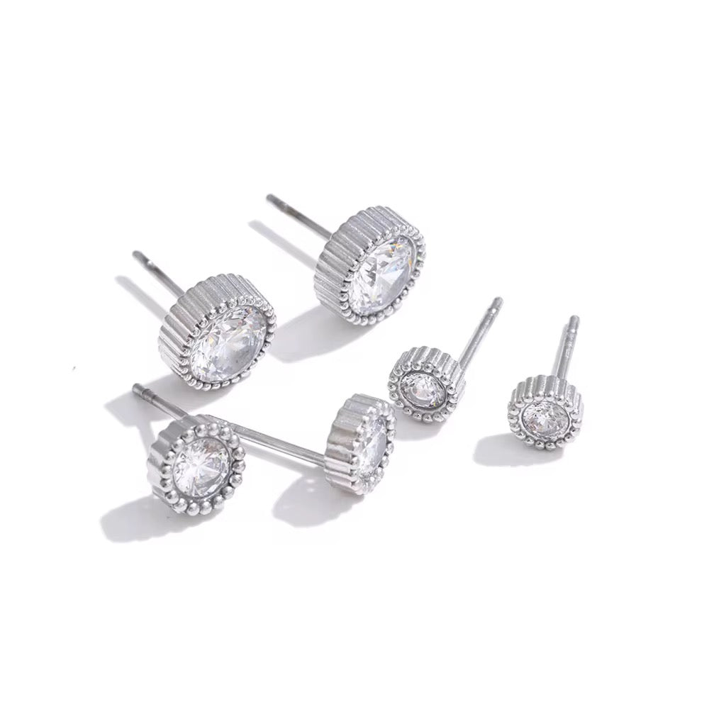Arctica Luxe CZ Stud Earring Set