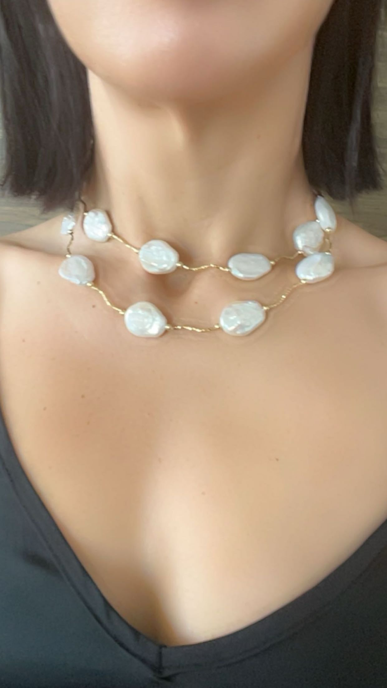 Aurielle Natural Pearl Long Necklace