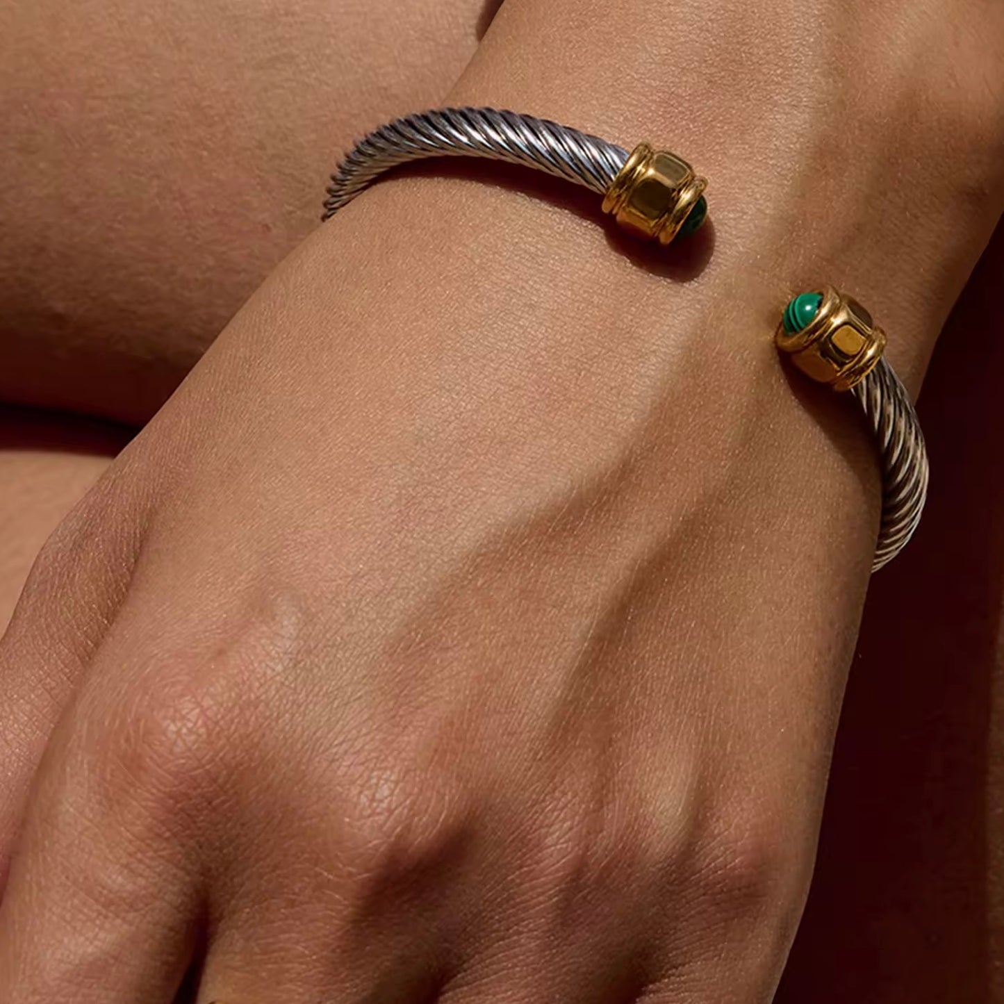 Celesté Malachite Cuff