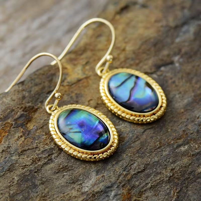 Gold-plated Shell Dangle Earrings