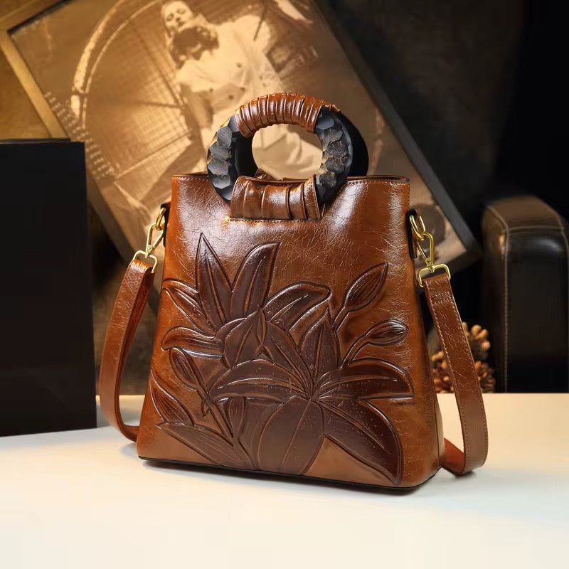 The Havana Bloom – Vintage Embossed Tote