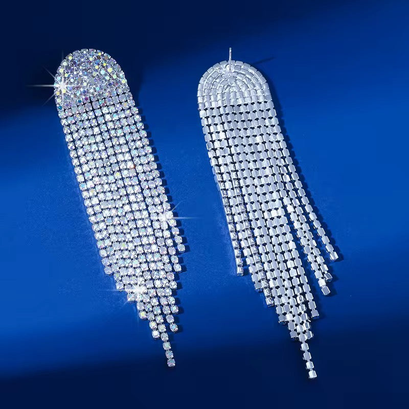 Lunar Cascade Luxe Tassel Earrings