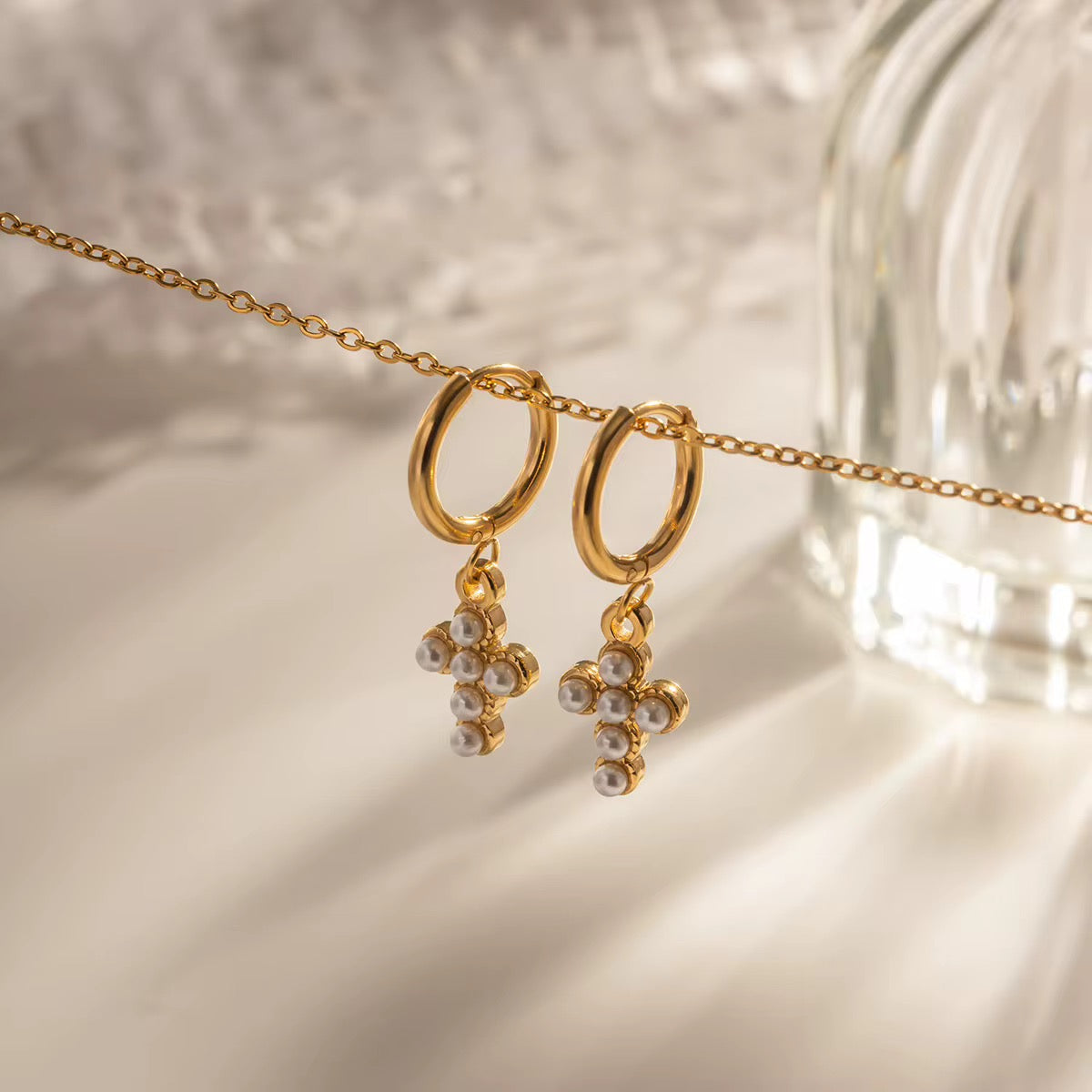 Seraphine Cross Hoops