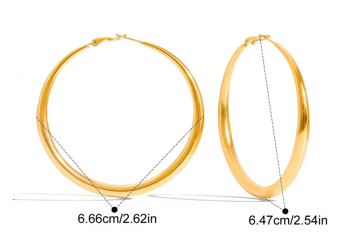 Aurelia Grande Hoop Earrings – 65 mm