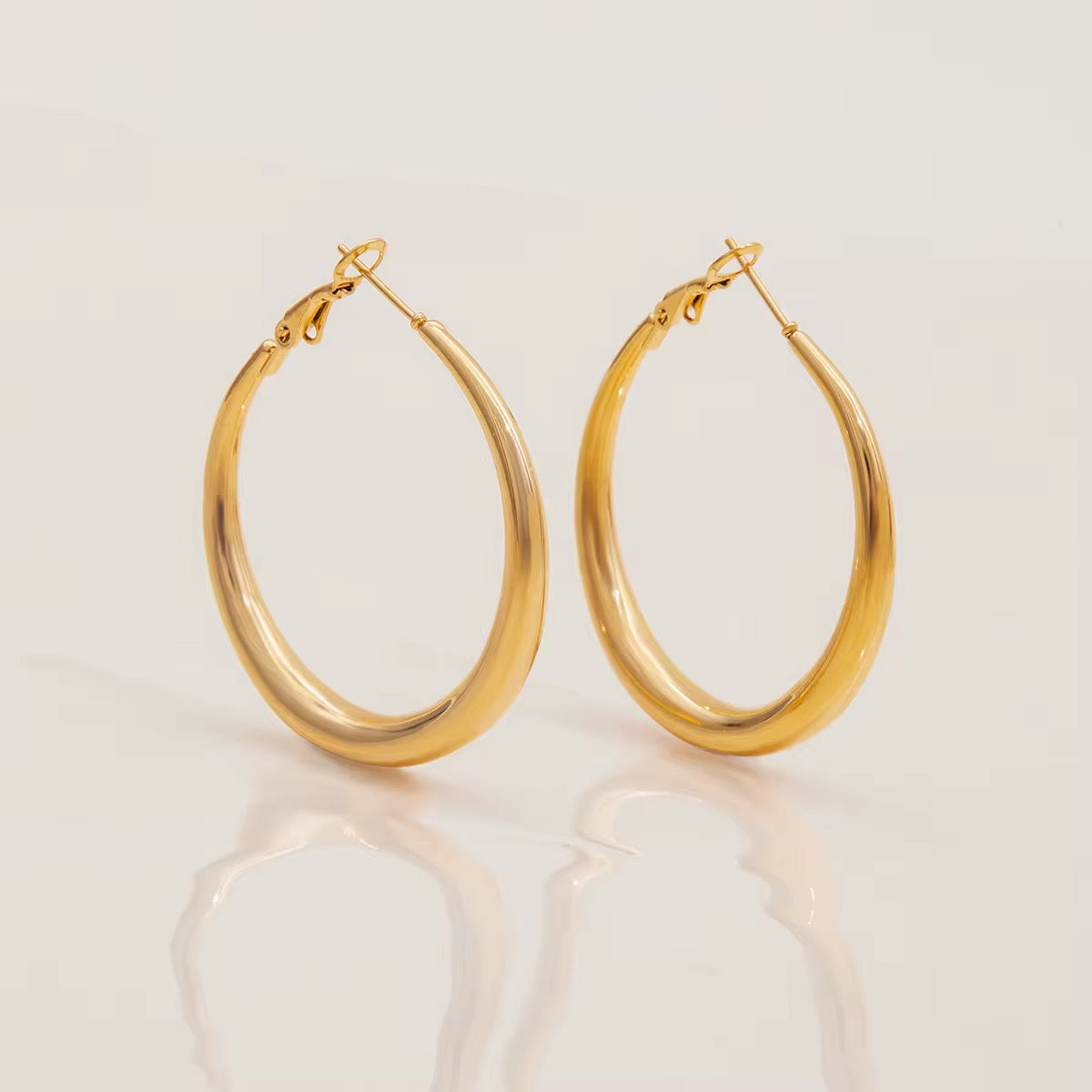 Aurelia Luxe Hoop Earrings – 40 mm