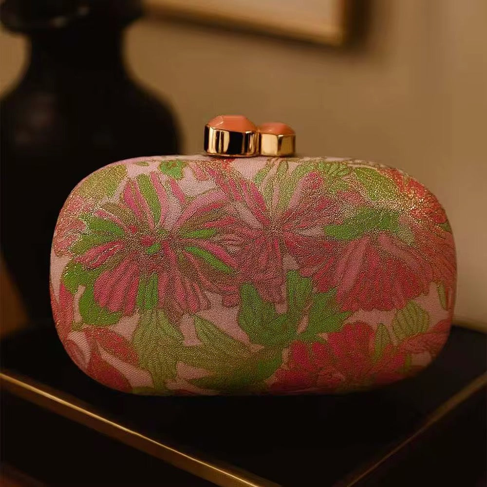 Rosé Jardin Evening Clutch