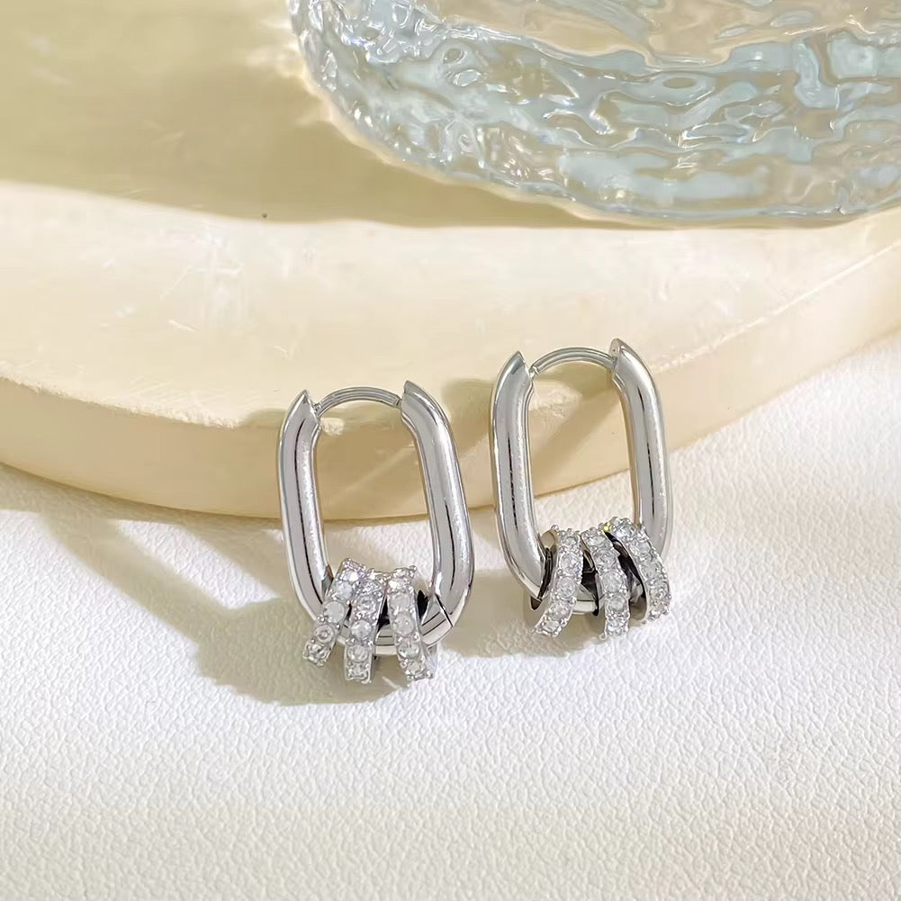 Elodie Luxe Hoop Earrings – Silver