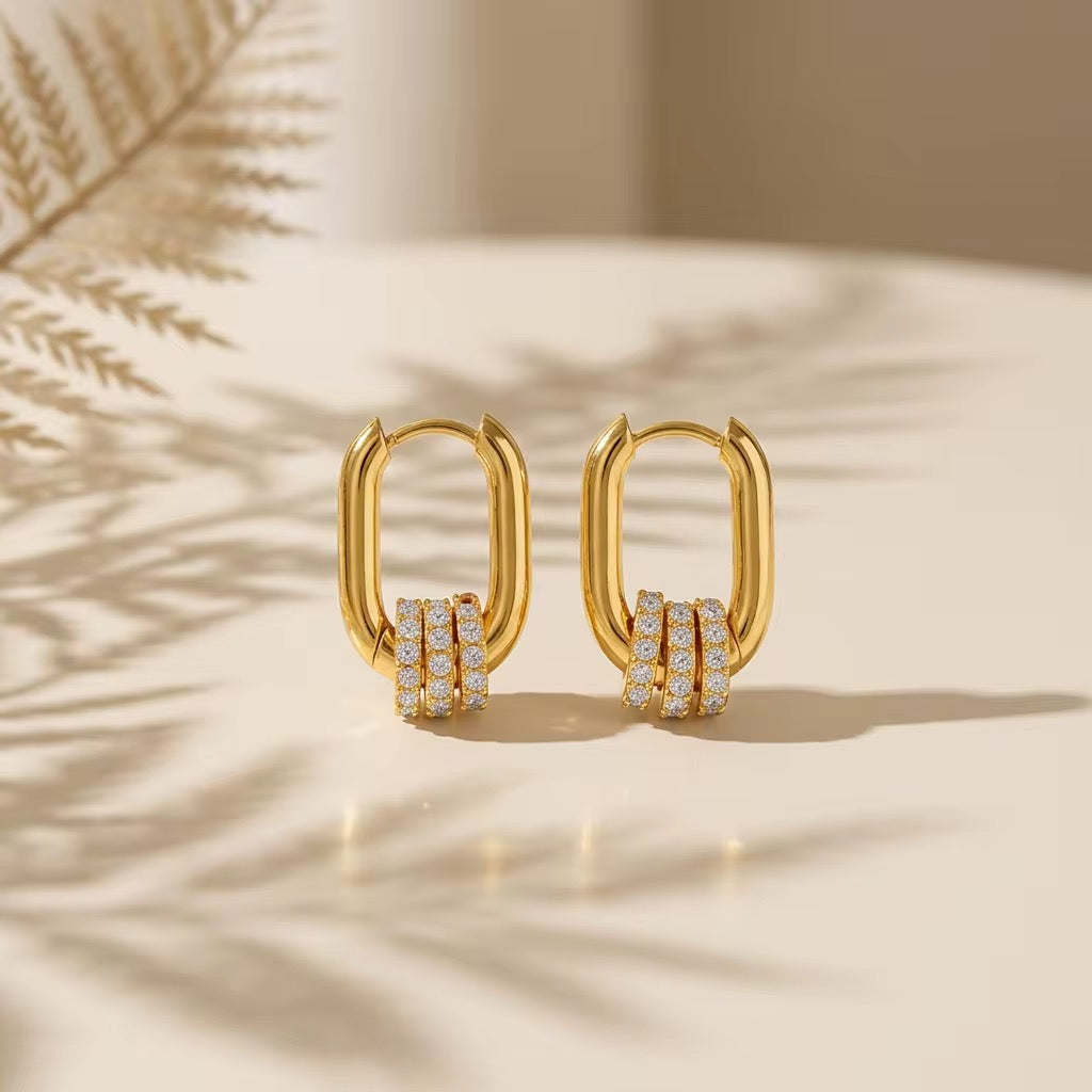 Alessia Hoop Earrings – Gold