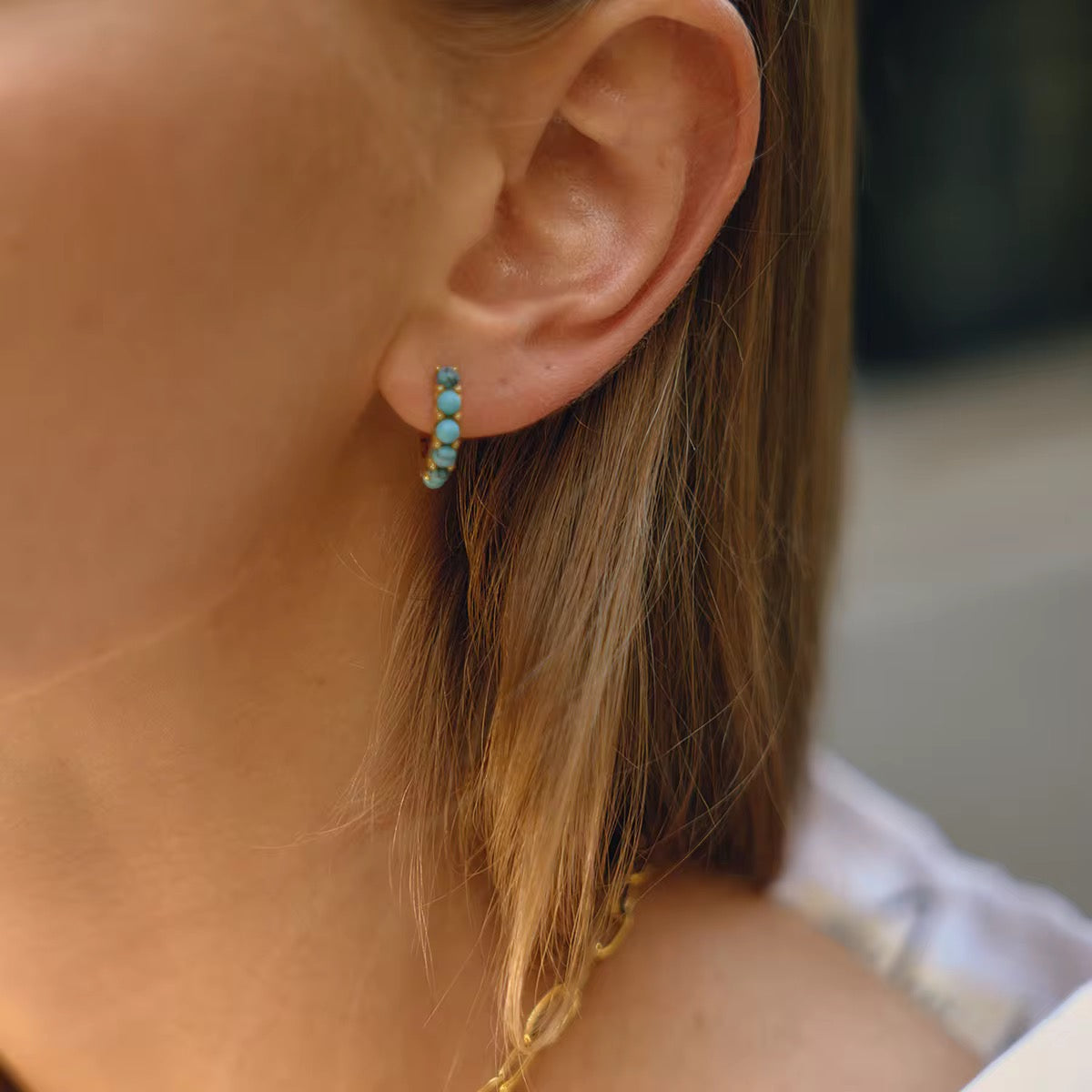 Azure Muse Mini Hoops