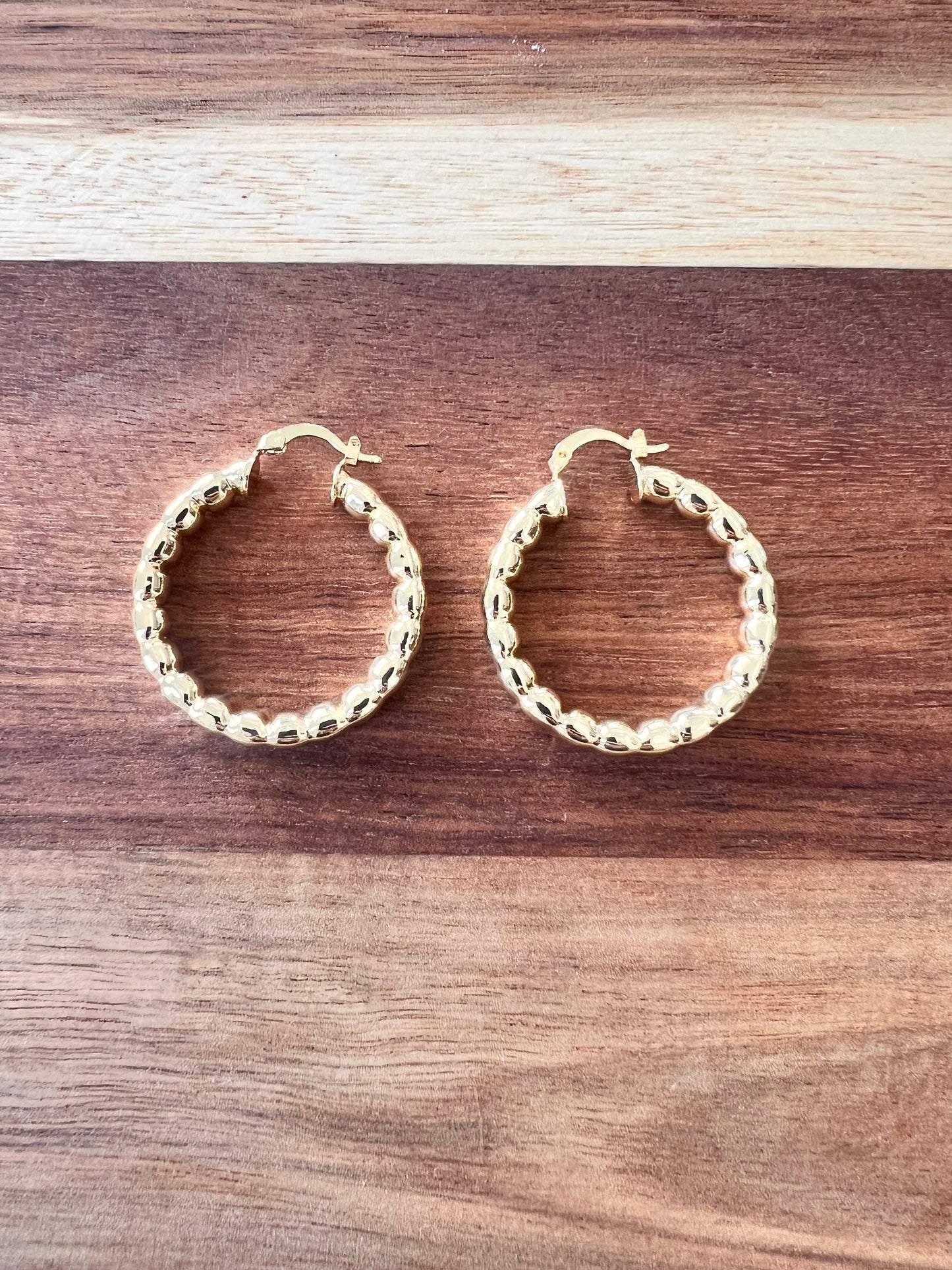 Golden Bubbles Hoops