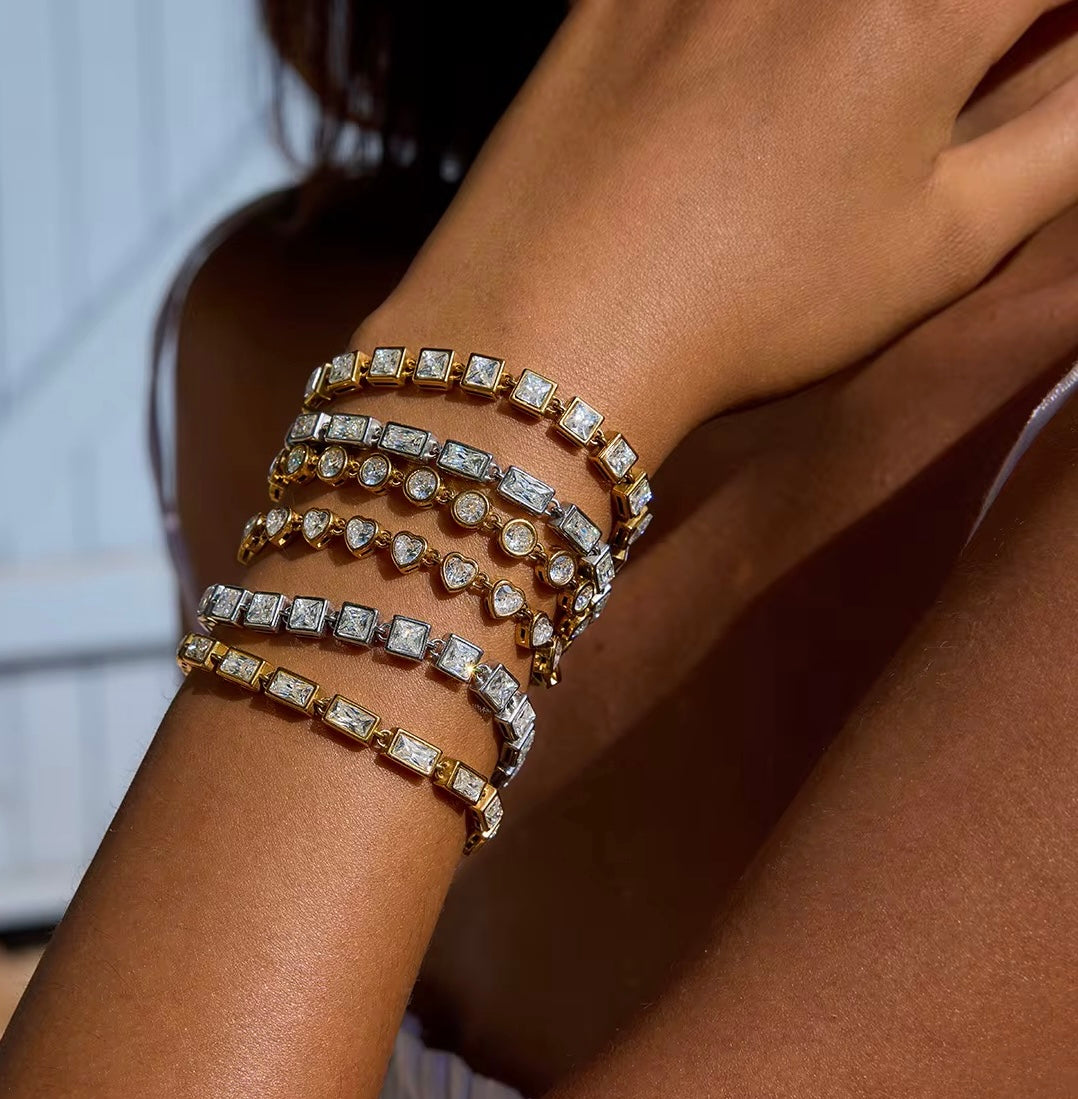 Amora Heart Tennis Bracelet