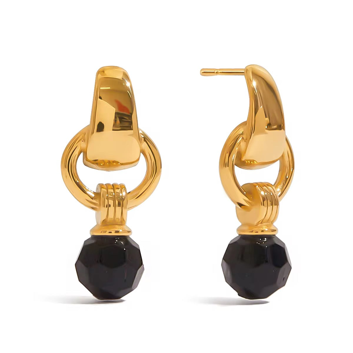 ๐ Noir Halo Drop Earrings