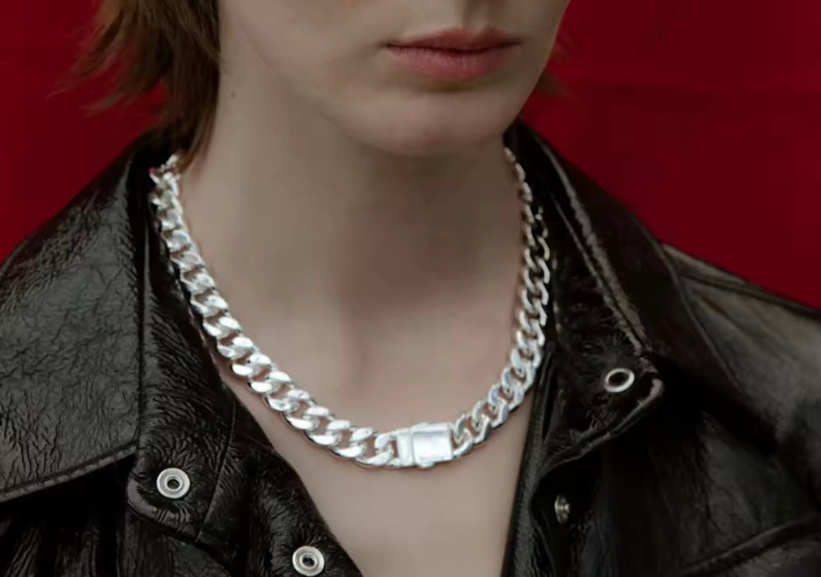 Ice Reign Silver Cuban Chain - 11mm Coarse Ground Finish