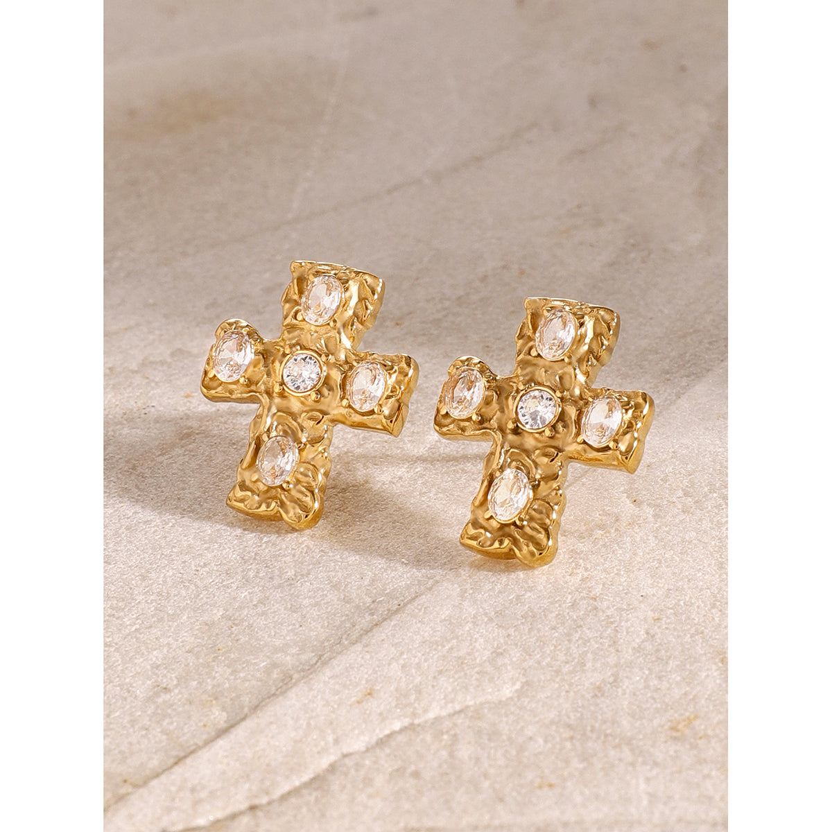 Eternal Cross Vintage Earrings