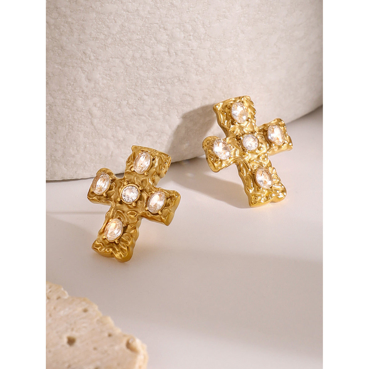Eternal Cross Vintage Earrings