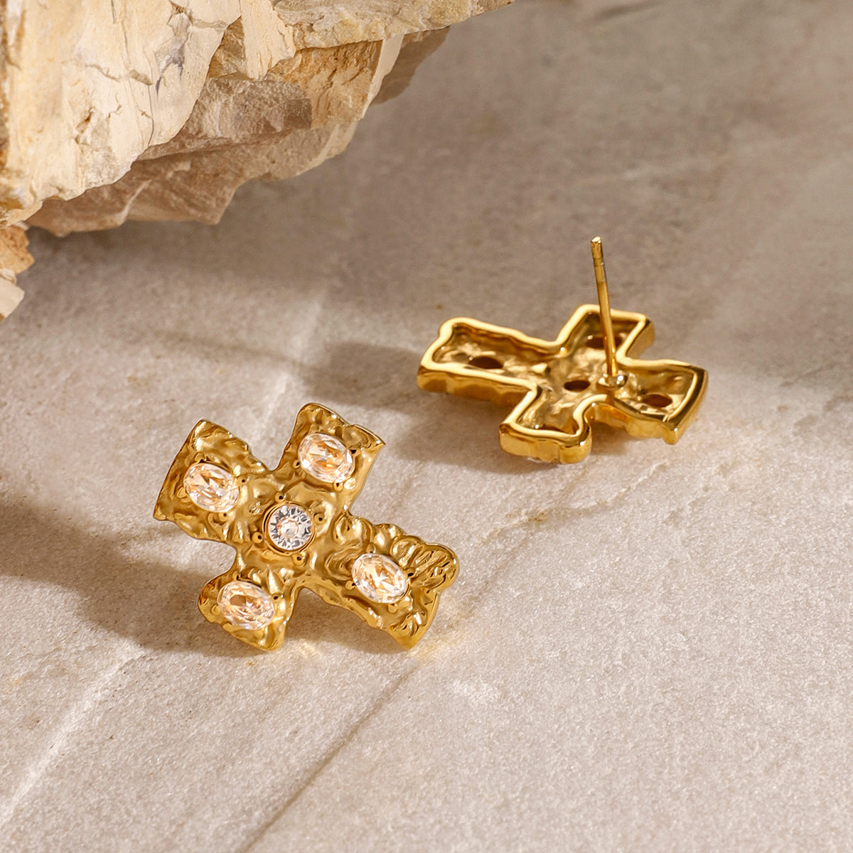 Eternal Cross Vintage Earrings