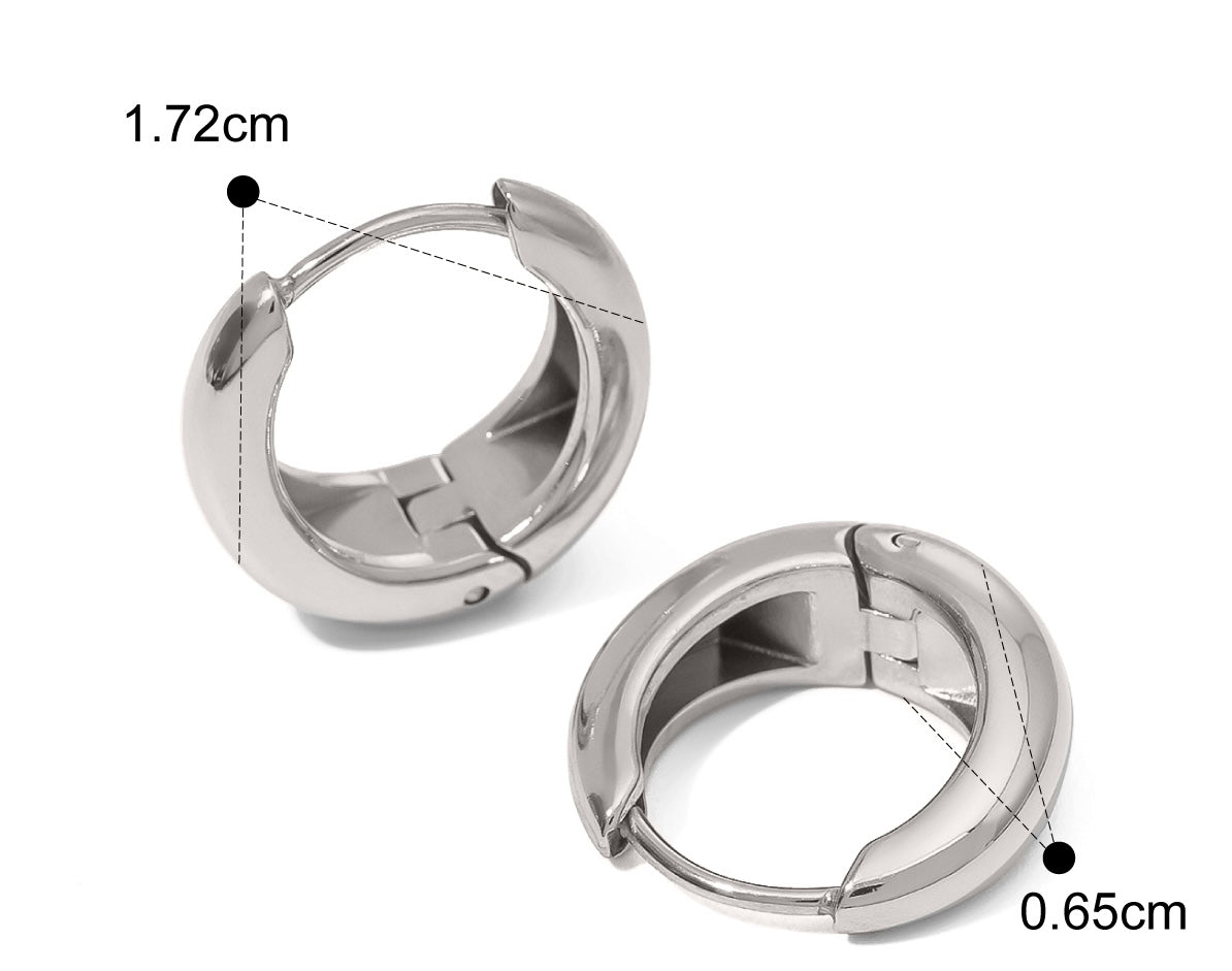 AURA Classic Hoops – Silver Shine (1.72cm)
