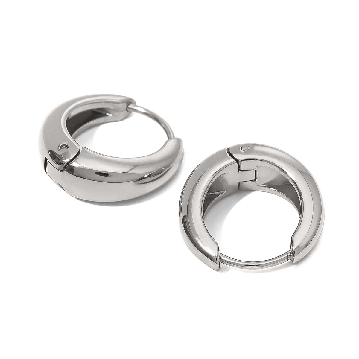 AURA Classic Hoops – Silver Shine (1.72cm)