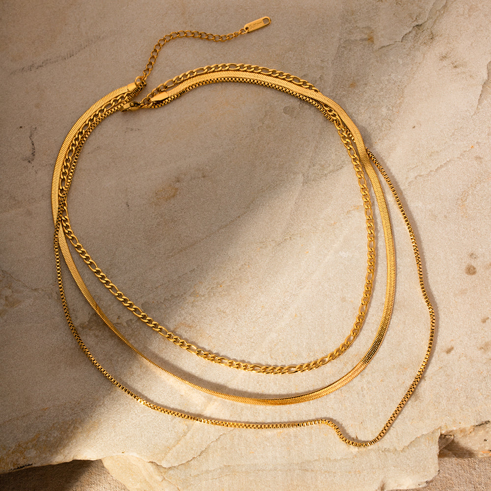 Lustro Triple Chain Necklace