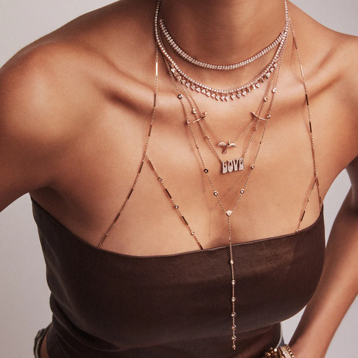 Celeste Drop – 18K Gold Dainty Y-Chain Necklace”