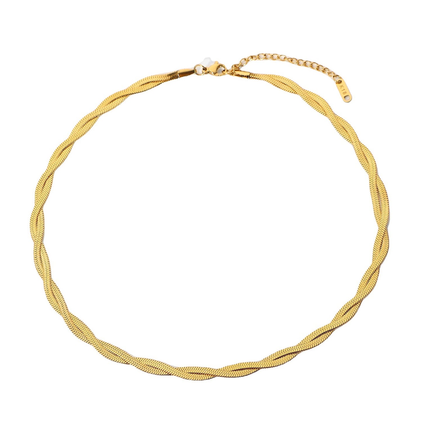 Vintage 18K Gold - Plated Double - Layer Chain Necklace