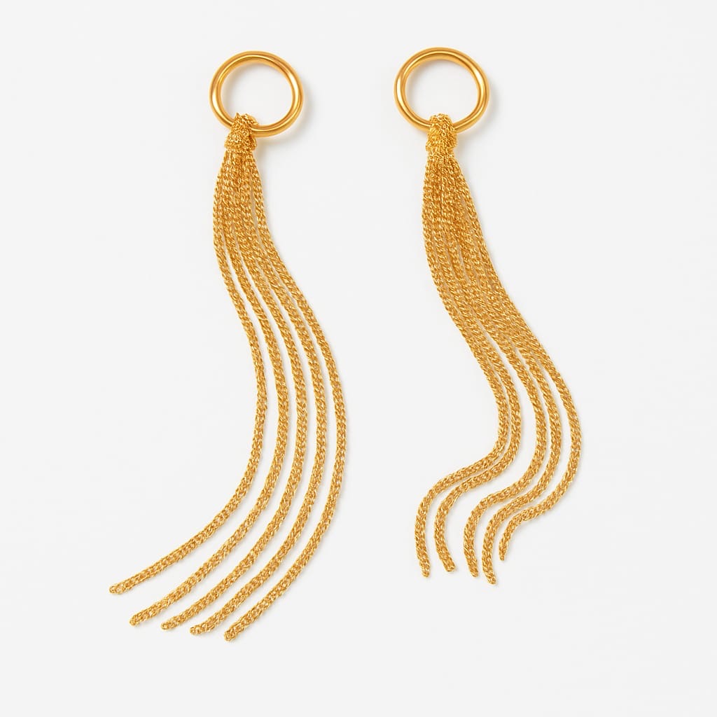 🌟 Golden Cascade Luxe Dangle Earrings