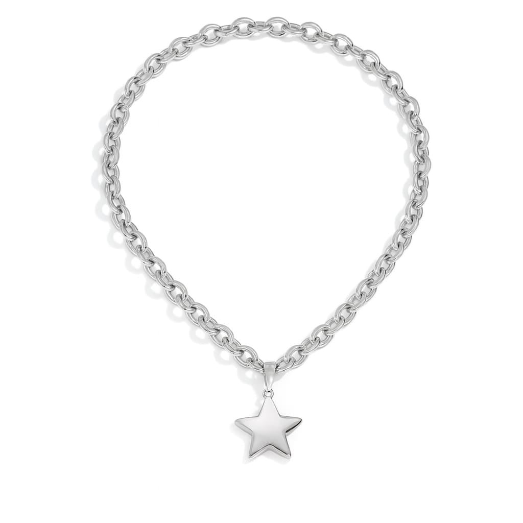 Lunar Echo Necklace – Silver Radiance