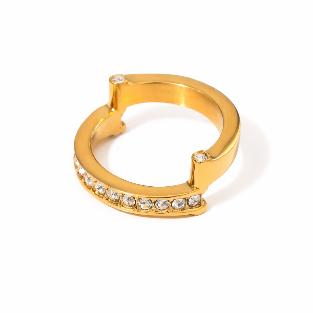 Aurielle 18K Gold Plated CZ Crystal Ring