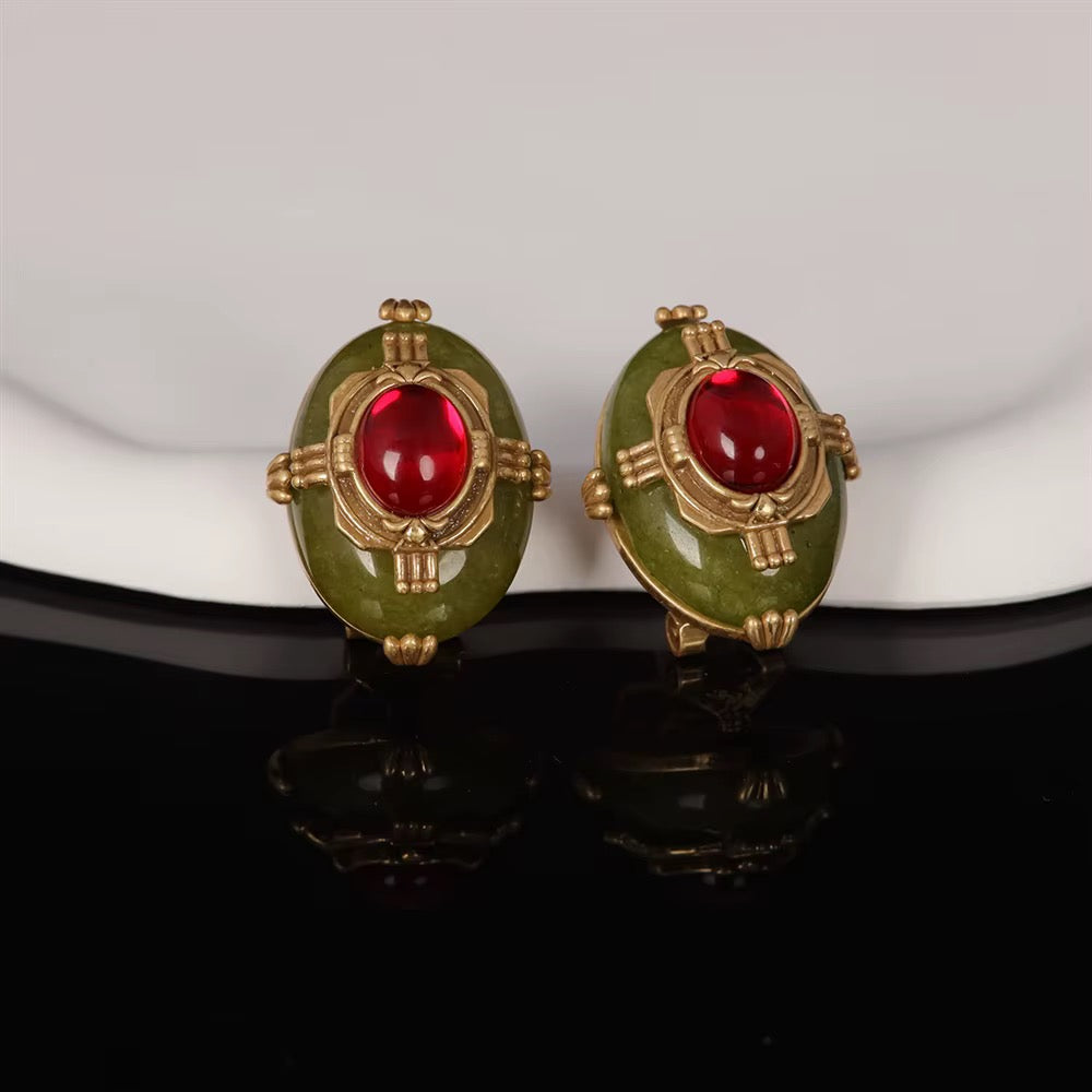 The Vesper Earrings | Crimson & Olive