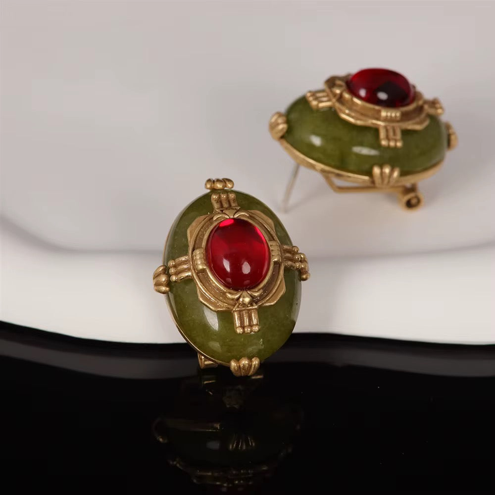 The Vesper Earrings | Crimson & Olive