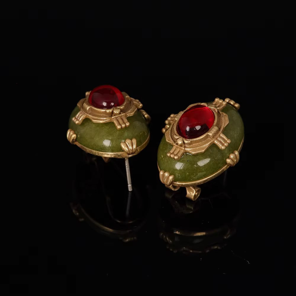 The Vesper Earrings | Crimson & Olive