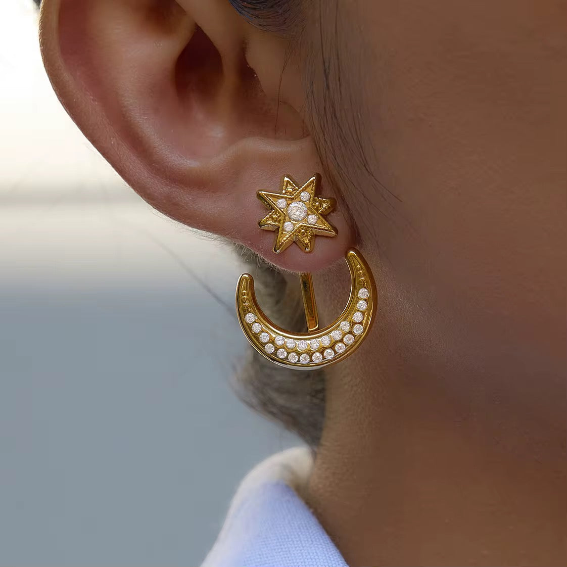 ✨ Celestial Arc Duo Earrings