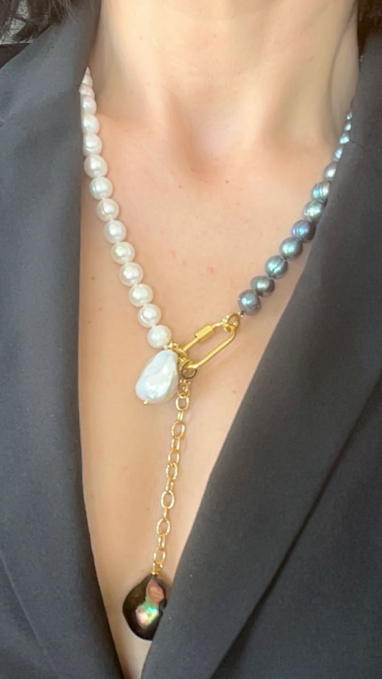 Golden Tide Baroque Pearl Necklace