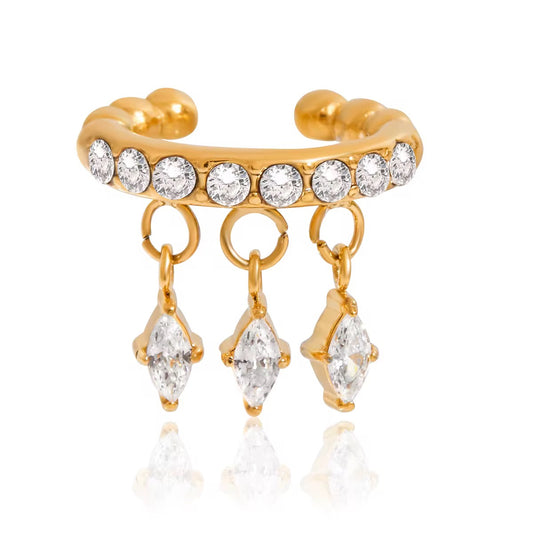 ✨ Celestia Zircon Drop Ear Cuff