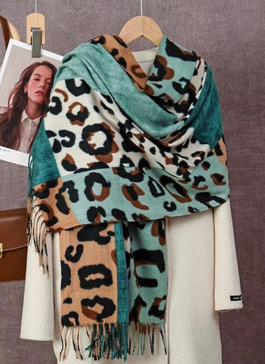 The Verdant Muse Wrap (Teal & Camel)