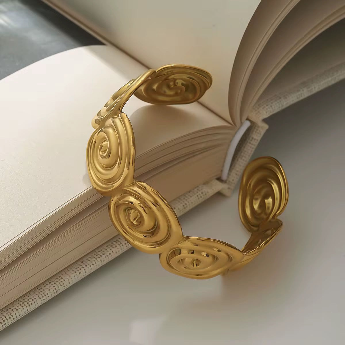 ✨ Golden Whirl Cuff