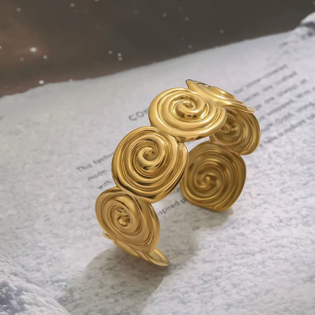 ✨ Golden Whirl Cuff