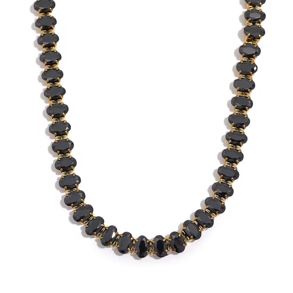 Noir Élégance Riviera Choker – Midnight Black Edition