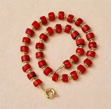 Scarlet Aura Coral Necklace