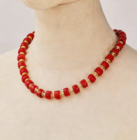 Scarlet Aura Coral Necklace