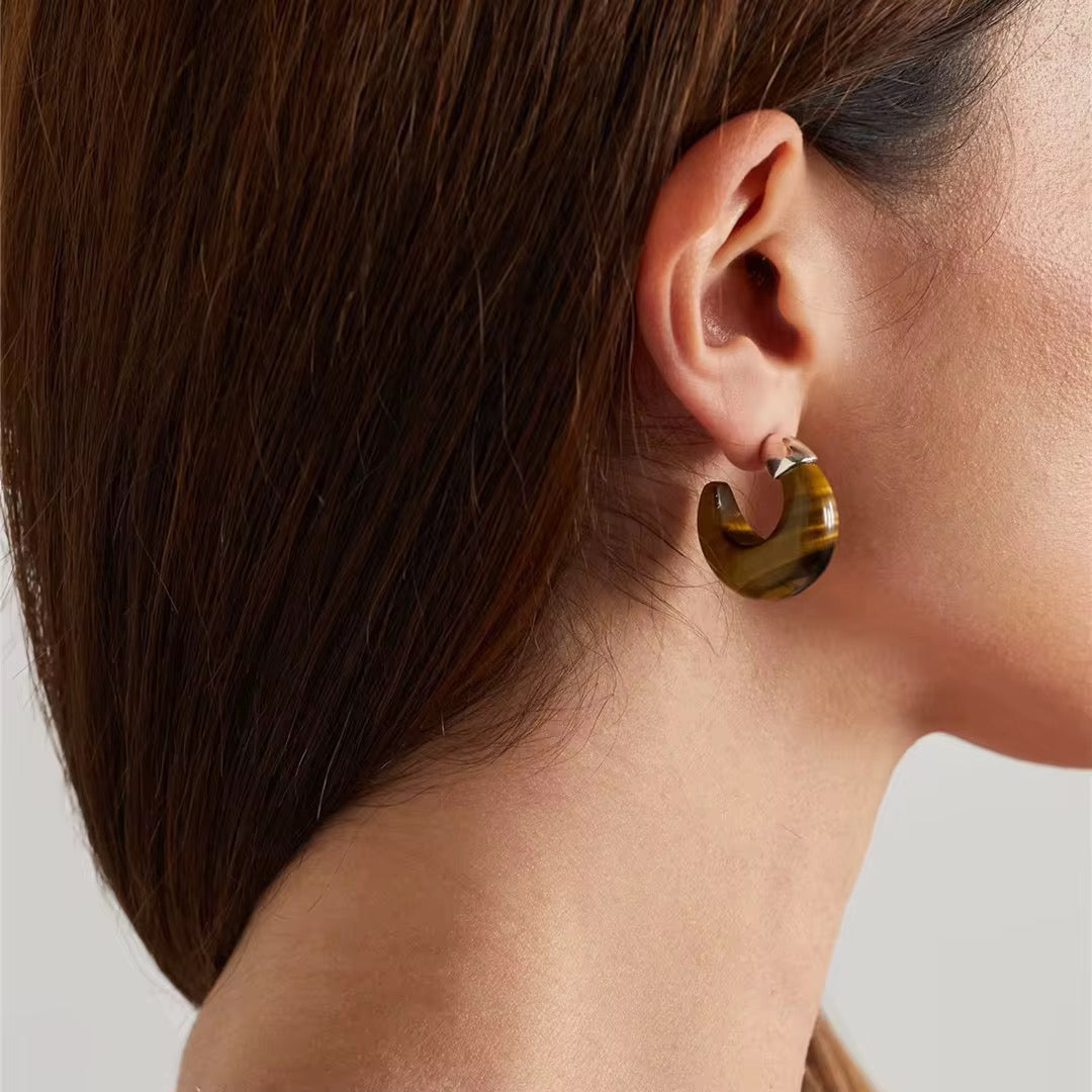 Valencia – Tiger Eye C-Hoops