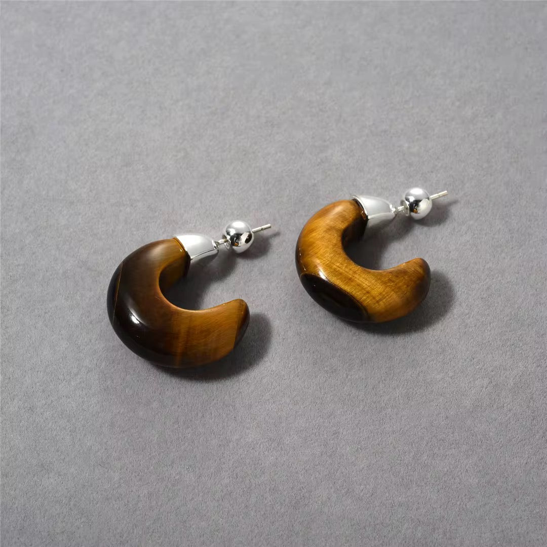 Valencia – Tiger Eye C-Hoops