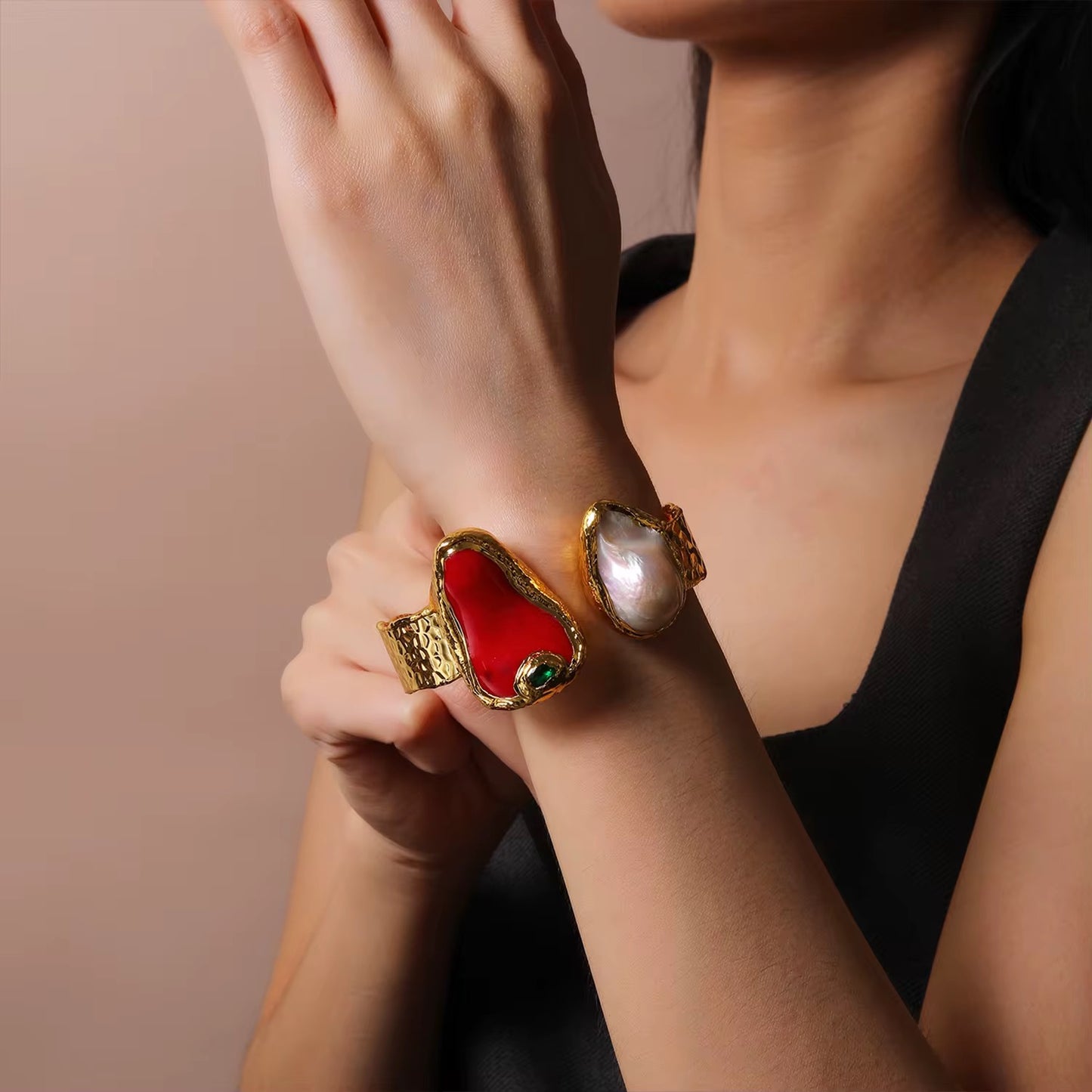 Golden Tide Open Cuff Bracelet