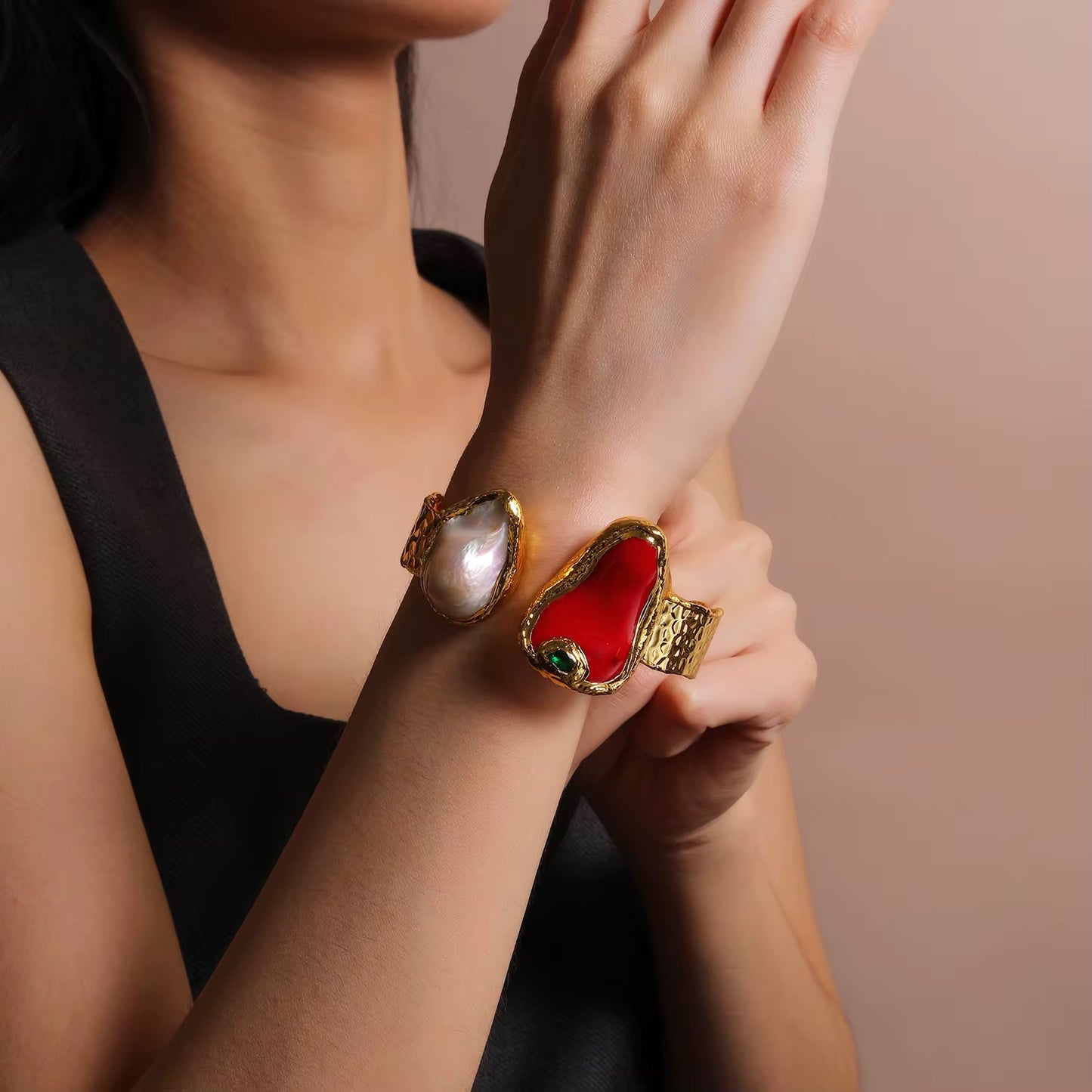 Golden Tide Open Cuff Bracelet