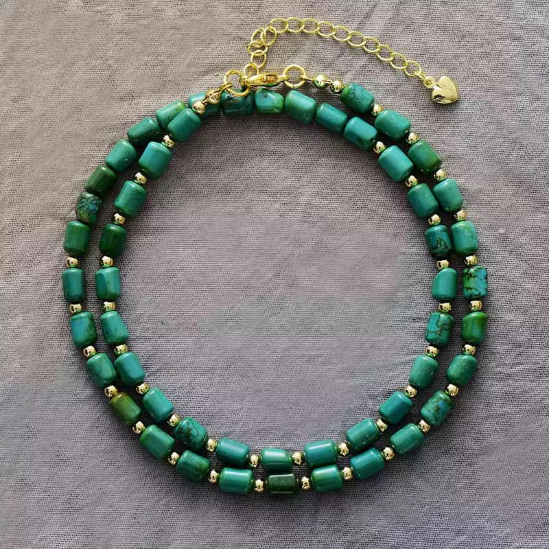 💚Verde Calm - Turquoise & Pyrite Energy Choker