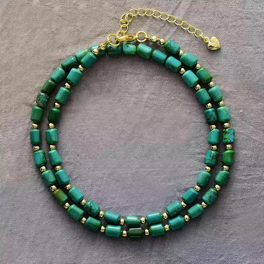 💚Verde Calm - Turquoise & Pyrite Energy Choker