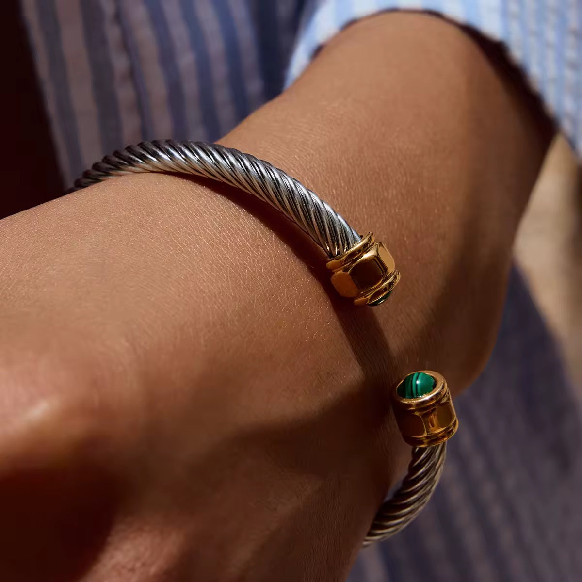 Celesté Malachite Cuff